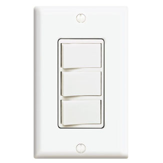[1755-W] INT. TRIPLE BLANCO-DECORA 15A 120V S/L.P
