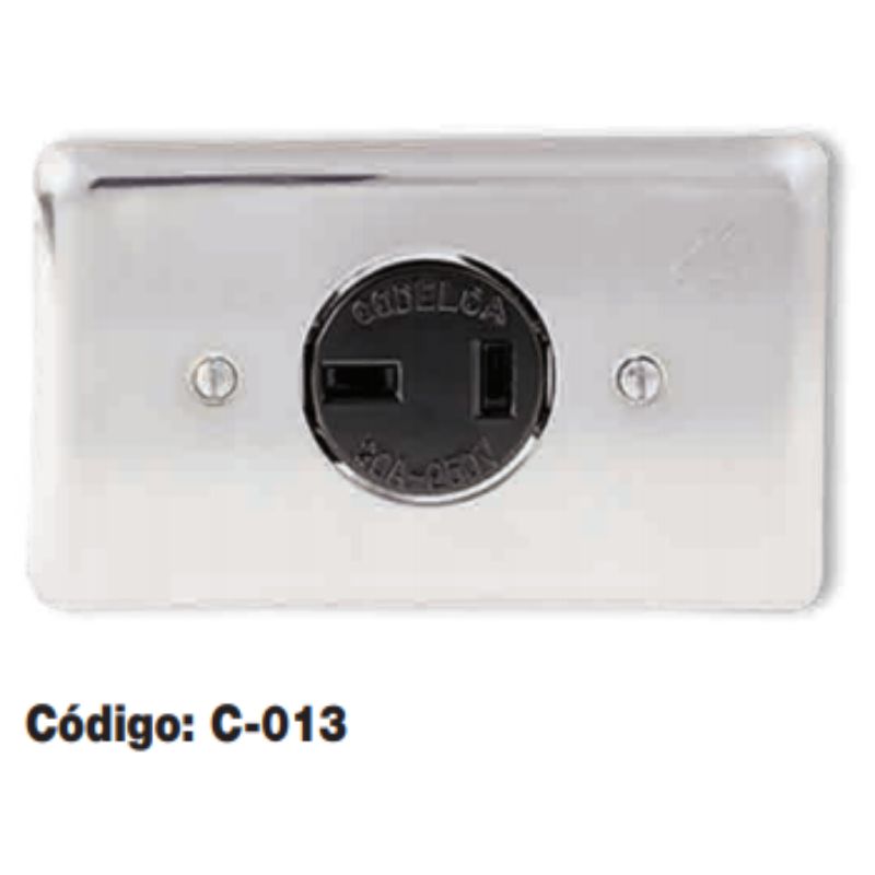 [TT220N] TOMA INCRUSTAR 2X20A 250V PATA TRABADA (C-013)