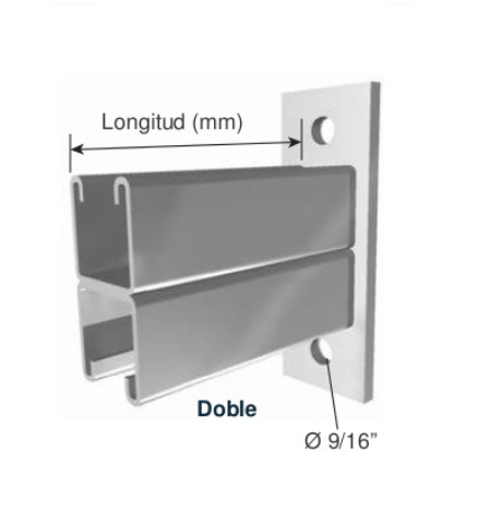 SOPORTE MENSULA DOBLE 80CM GALVANIZADO