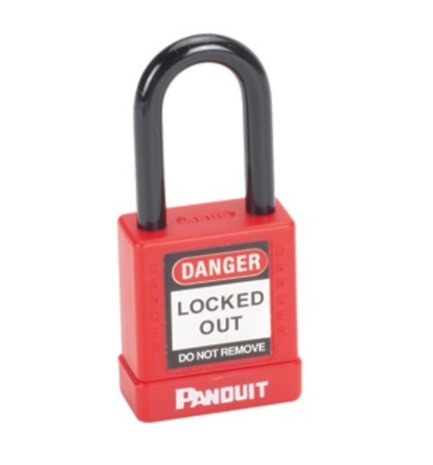 CANDADO PANDUIT 76mm PLASTICO ROJO