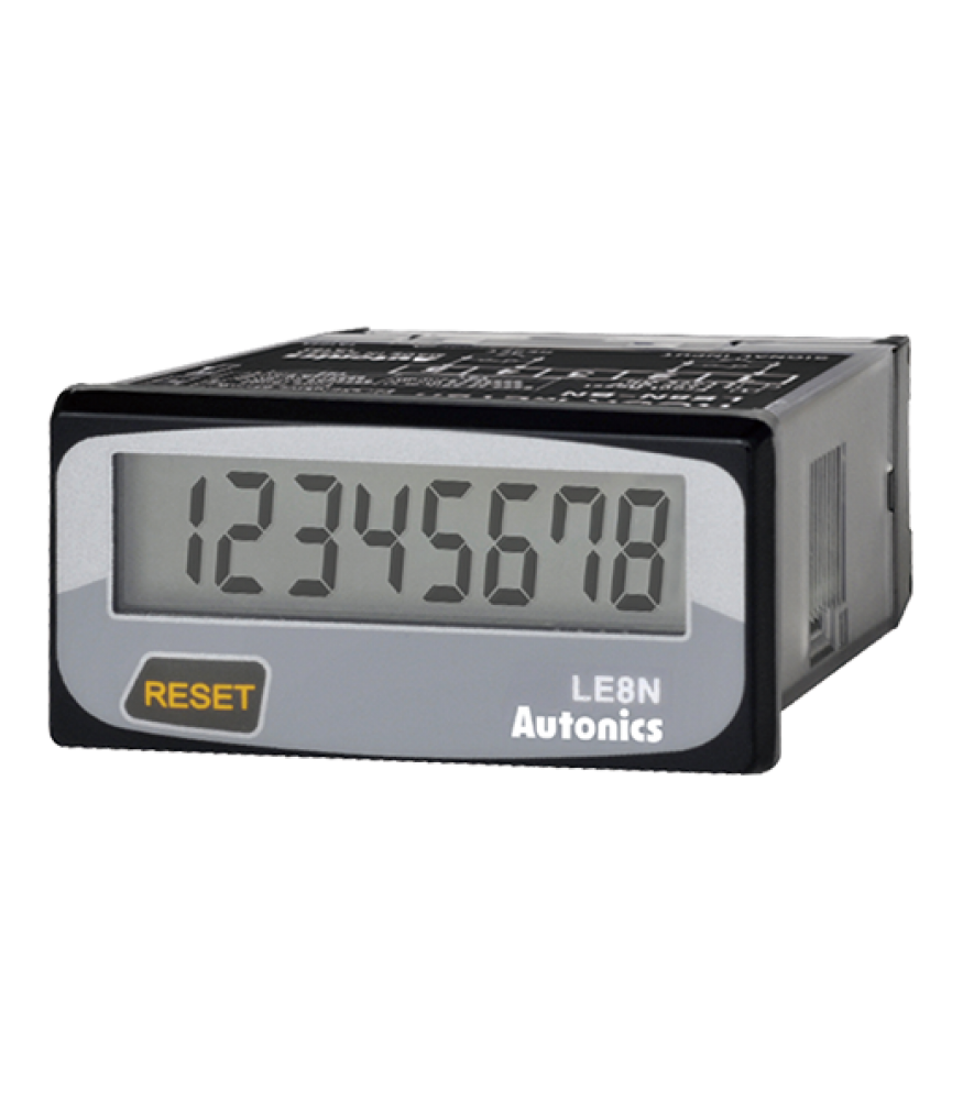 [LE8NBF] HOROMETRO 24X48MM LIBRE VOLTAJE 8 DIGIT.