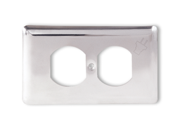 [TMTDAIC] TAPA METALICA P/TOMA DOBLE ACERO INOX.