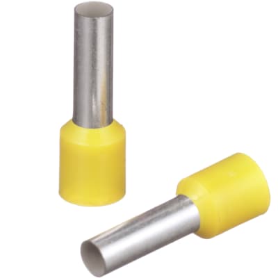 TERMINAL PIN HUECO 10 AWG AMARILLO AISLADA