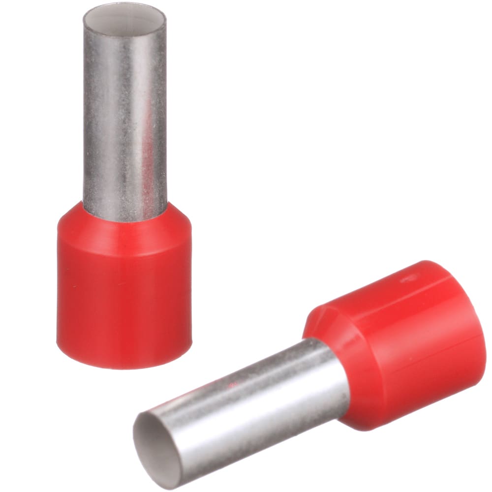 TERMINAL PIN HUECO 8 AWG ROJO AISLADO