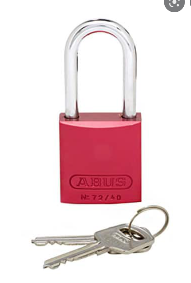 CANDADO PANDUIT 25mm(GRILLETE)ALUM. ROJO
