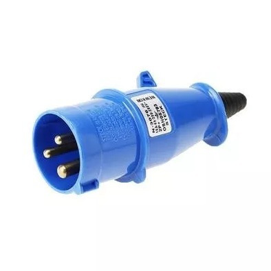 [N-3076] CLAVIJA 16 AMP 2P+T 200/250V AZUL IP44