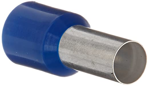 TERMINAL PIN HUECO 6 AWG AZUL AISLADO