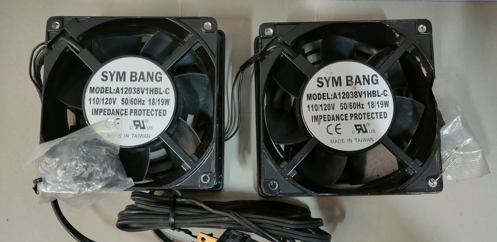 [VRACK4] VENTILADOR DOBLE P/RACK 4" 110V