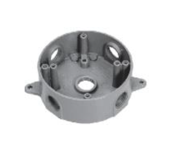CAJA REDONDA 4" D/DIAMETRO 5 SALIDAS 3/4