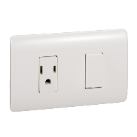 [MWD130237517] INT. SENC. + TOMA SENC. 15A 125V BLANCO