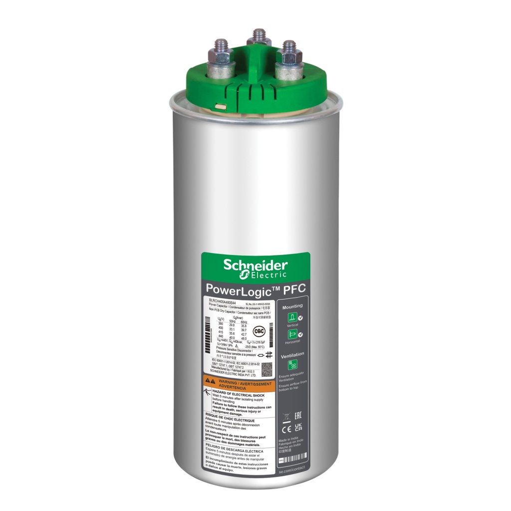 CONDENSADOR 40KVAR 440V TRIF CILINDRICO
