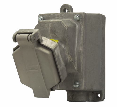 TOMA CTE SENCILLO 20A 250V C/CAJA S.3/4