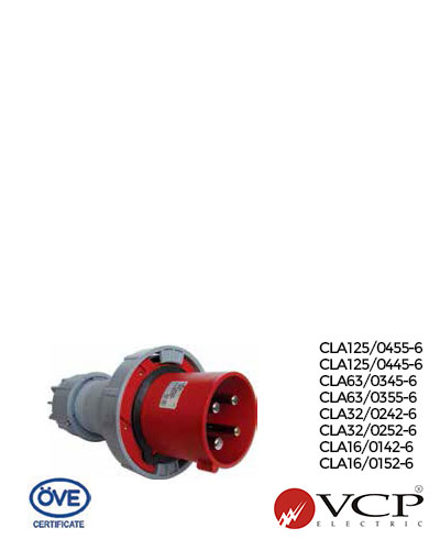 [CLA16/0142-6] CLAVIJA 16 AMP 3P+T 440V ROJO IP67 (TCV0132)