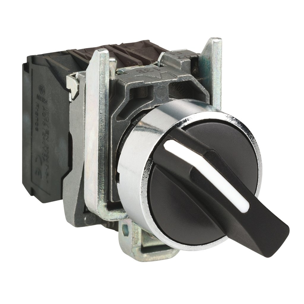 SELECTOR 2 POS. FIJAS 1NO+1NC MANIJA NEGRA (011896)