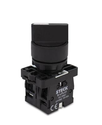 SELECTOR 3 POS. CORTO NEGRO PLASTICO (1-0-2)C/BLOQUE SLPL42