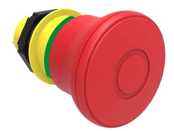 PULS. D/EMERG.C/RETENC.ROJO 40MM NC