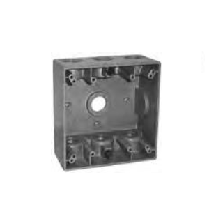 CAJA CUADRADA 4X4 7 SALIDAS 3/4