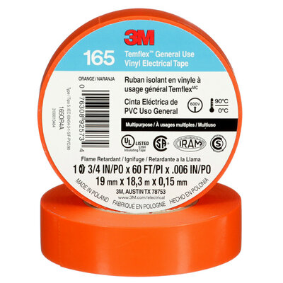[CBZ18] CINTA AISLANTE 18mmx18Mts NARANJA 1500 (165)