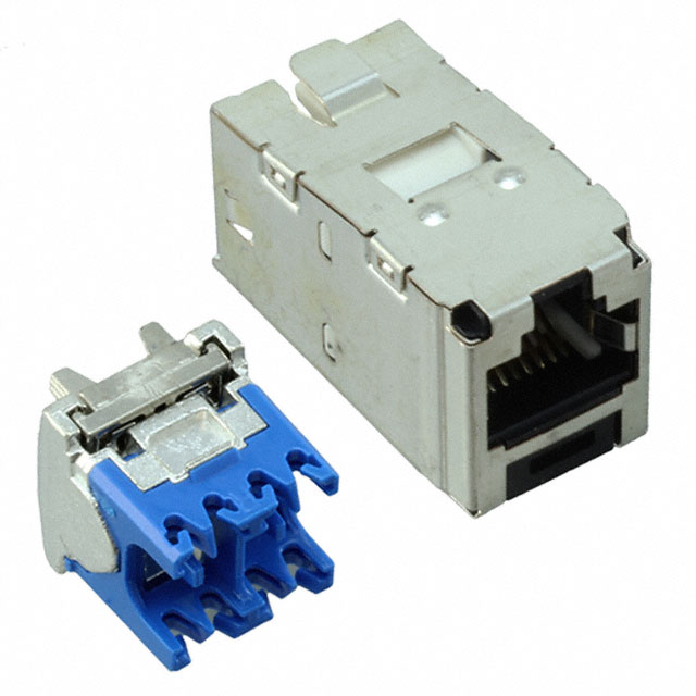 [CJS6X88TGY-24] TOMA JACK RJ45 CAT 6A GIGA NEGRA BLINDAD