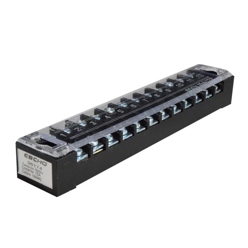 [36174] REGLETA TB C/TAPA 12 PTOS 35A/600V