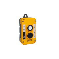 [25750] ESTAC. D/MANDO 10A/660VAC 2 PULS. BLANCO/NEGRO IP54