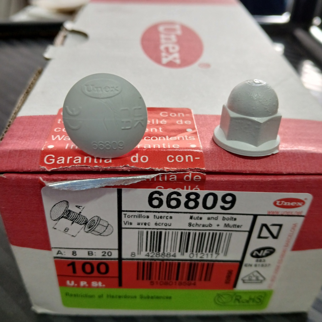 [66809] TORNILLO M8 DIN GRIS SOPORTE P/DUCTO