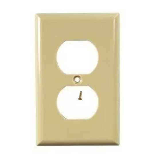 [TP] TAPA PLASTICA P/TOMA DOBLE BEIGE