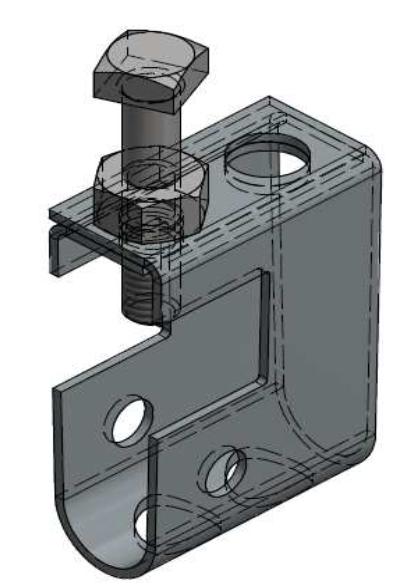 SOPORTE BEAM CLAMP VIGA VARILLA 3/8