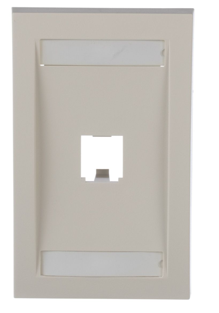 FACE PLATE 1 PTOS BLANCO ANGULADO