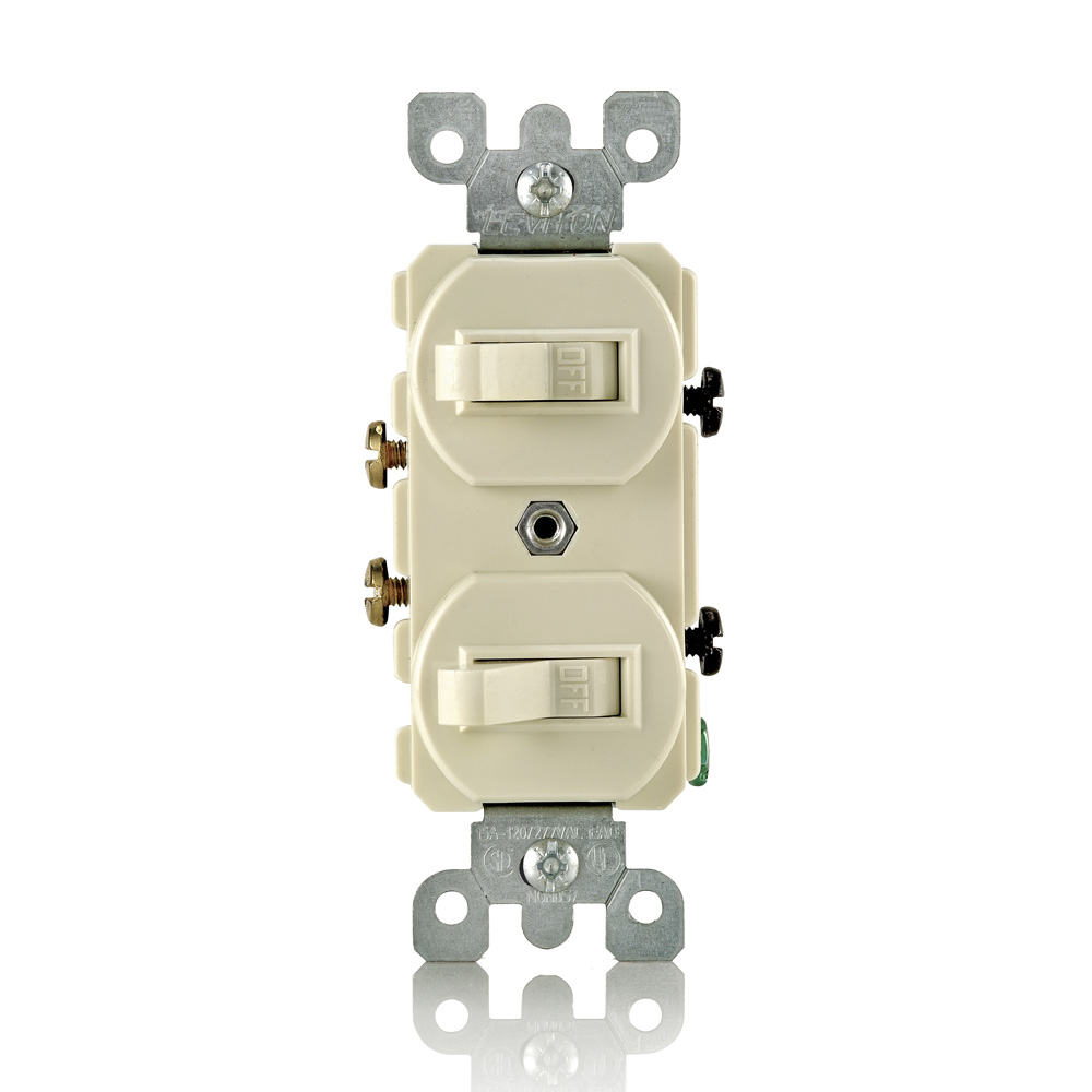 [5224-I] INT. DOBLE 10 AMP 125V CREMA LEVITON