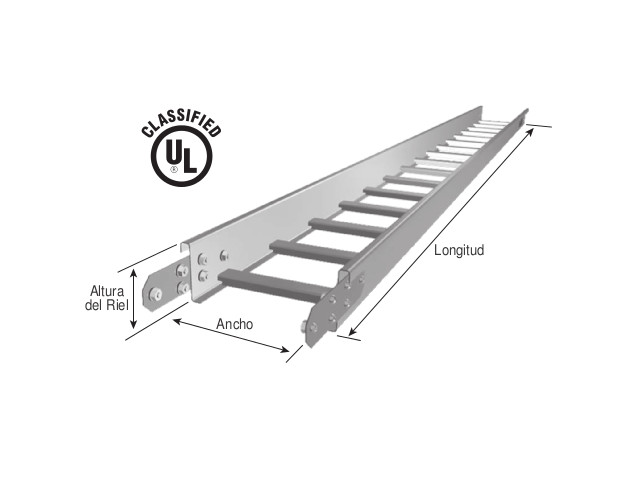 BANDEJA P/CABLE 40X10X3 MTS PESADA INCLUYE UNIONES