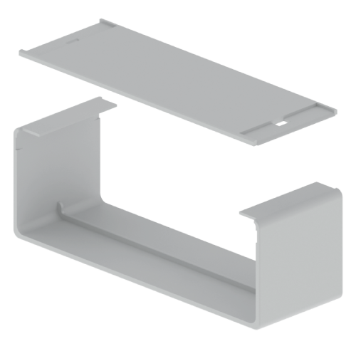 CUBRE JUNTAS GRIS RAL7035 200X60mm PVC