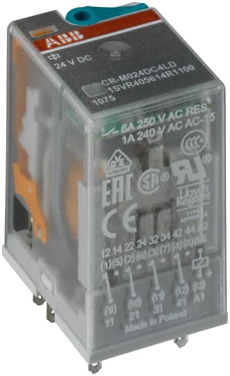 [CR-M024DC2] RELEVO 8 PINES 24 VDC 12 AMP 2 CONTAC. (CR-M024DC2)