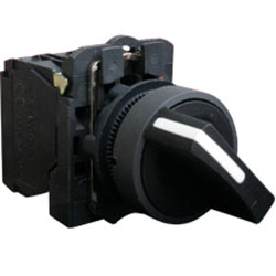 [20375] SELECTOR 3 POS. CORTO NEGRO PLASTICO