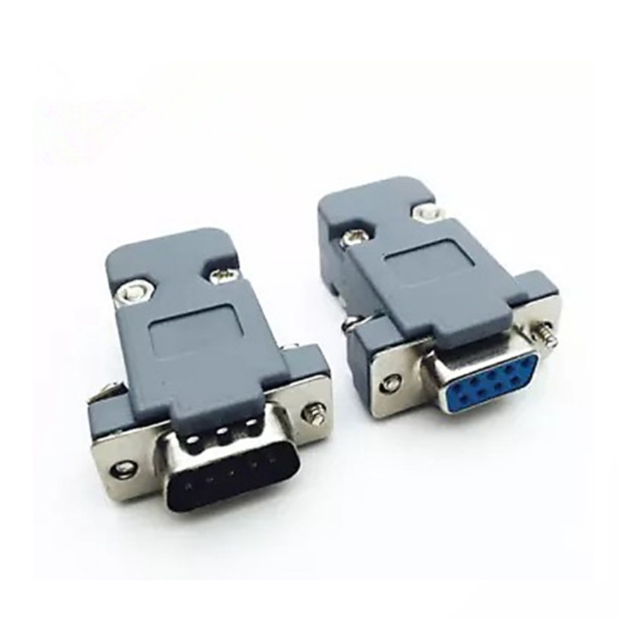 CONECTOR DB9 MACHO+HEMBRA+CARCAZA P/PC