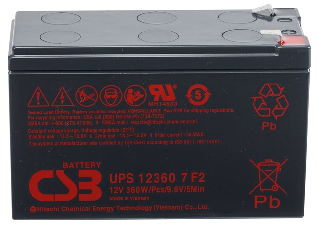 [UPS123607] BATERIA 12V 7.2 AMP ESTACIONARIA