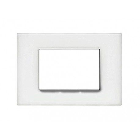 PLACA LIGHT BLANCO OPALO. 3 MOD.