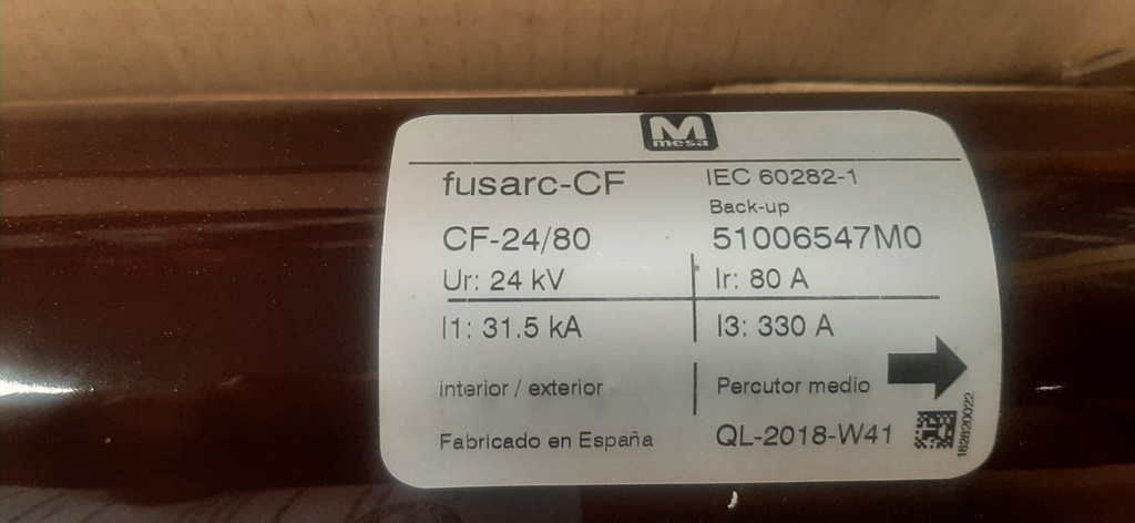 FUSIBLE HH 10/24 KV - 80 AMP (MESA)