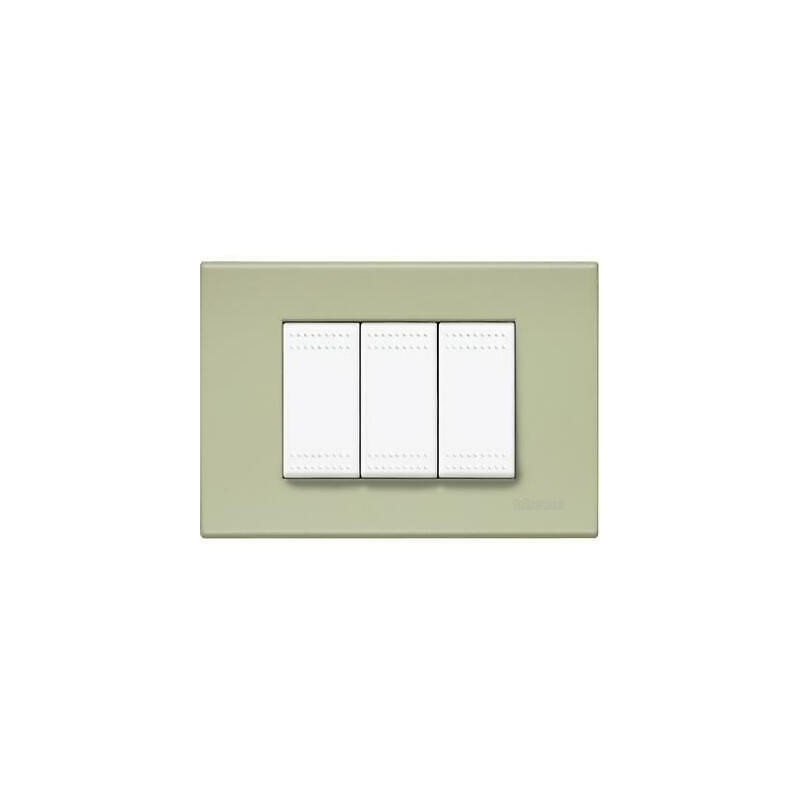 PLACA LIGHT VERDE TE. 3 MOD.